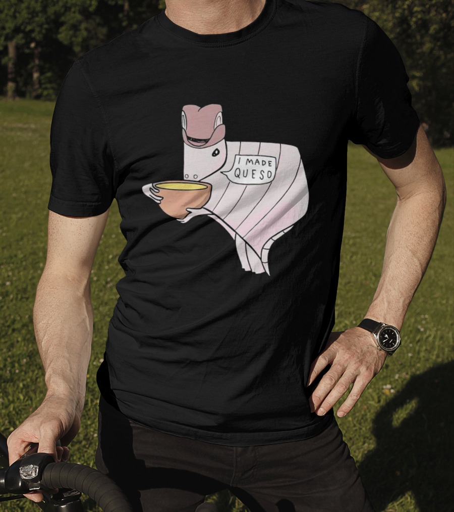 Quesodillo I Made Queso Armadillo Holding Cheese Bowl T-Shirt