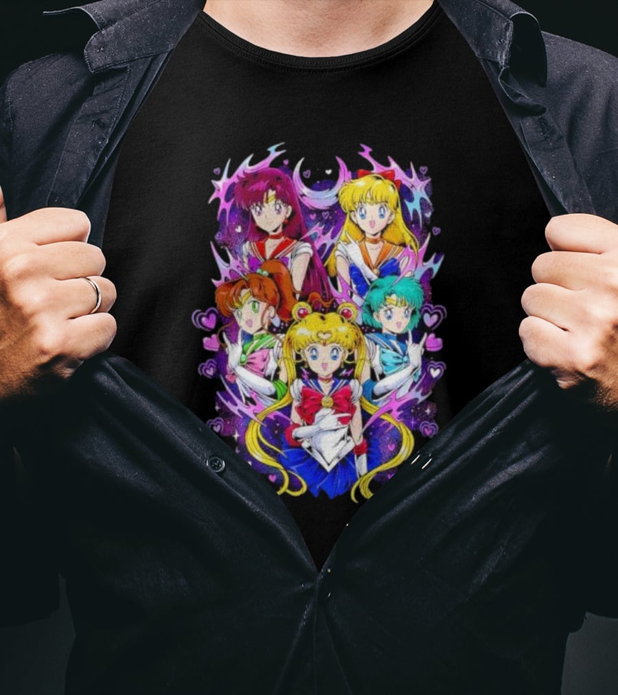 Sailor Moon Justice Serenity Usagi Tsukino And Sailor Guardians Anime T-Shirt