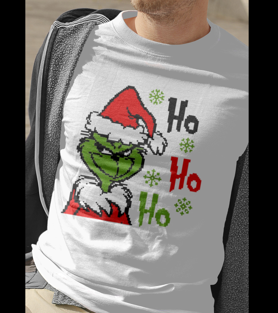 Santa Grinch Ho Ho Ho Merry Christmas T-Shirt