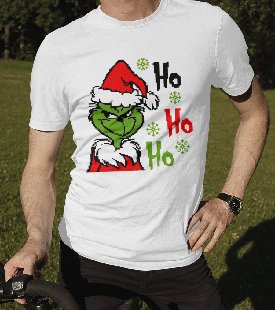 Santa Grinch Ho Ho Ho Merry Christmas T-Shirt