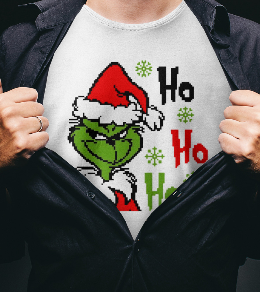 Santa Grinch Ho Ho Ho Merry Christmas T-Shirt