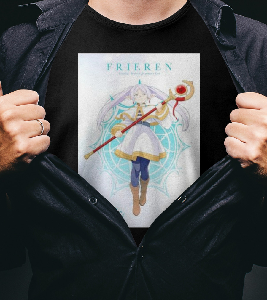 Frieren Beyond Journey's End Sousou No Frieren Anime Character Wand T-Shirt