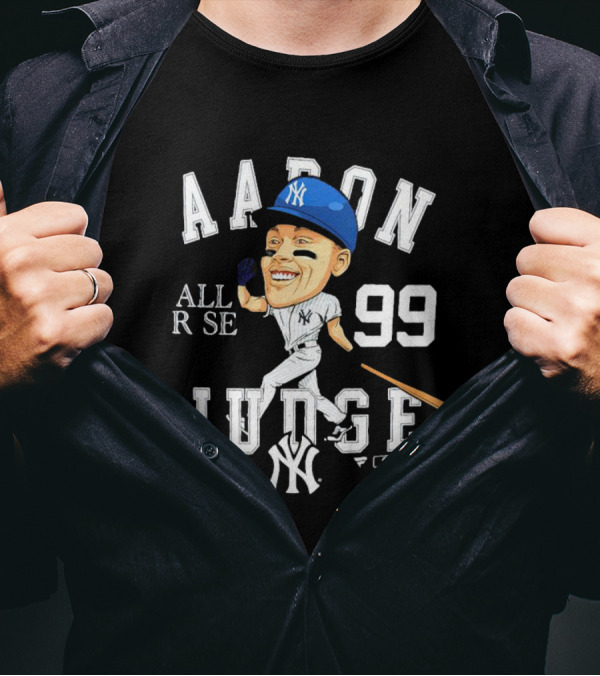 Aaron Judge All Rise 99 NY Yankees Caricature T-Shirt