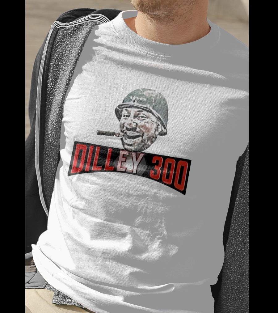 Dilley 300 Military Style Helmet Cigar Laughing Soldier T-Shirt