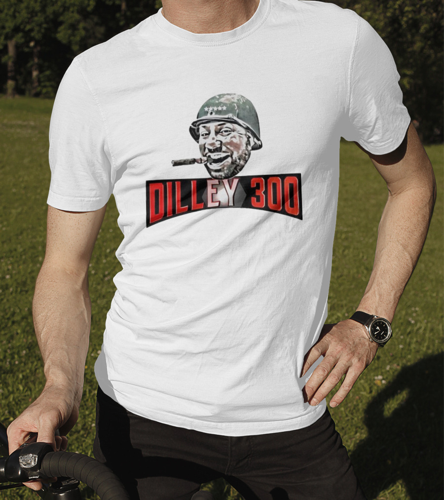 Dilley 300 Military Style Helmet Cigar Laughing Soldier T-Shirt