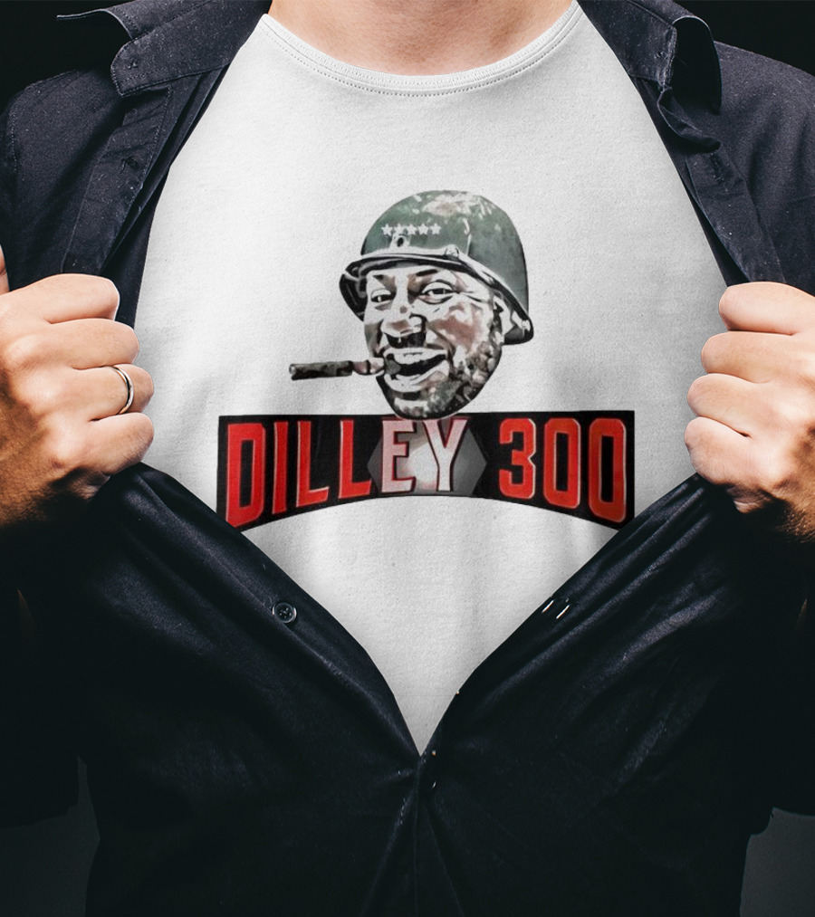 Dilley 300 Military Style Helmet Cigar Laughing Soldier T-Shirt