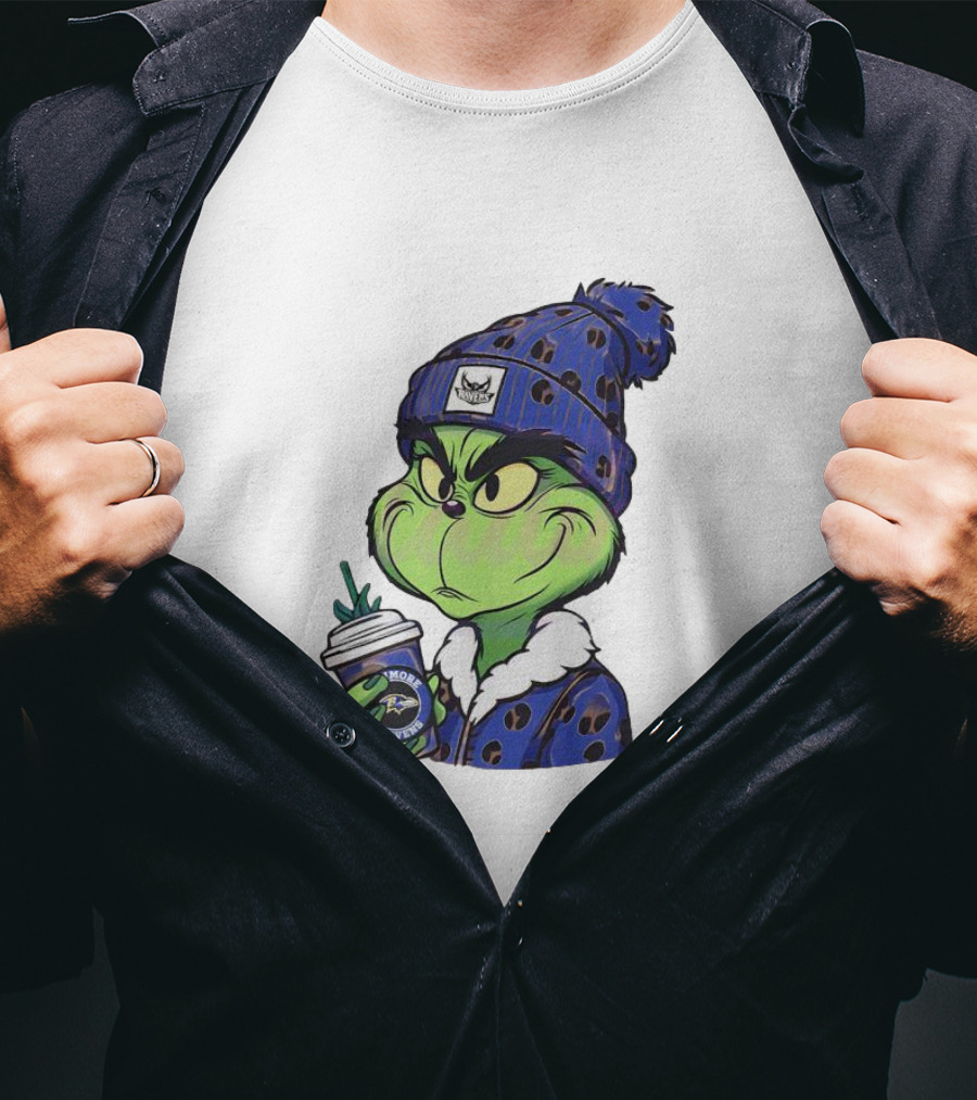 Grinch Boujee Baltimore Ravens Coffee Lover T-Shirt