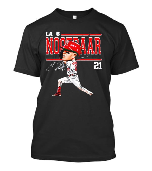 Lars Nootbaar St. Louis Baseball Cartoon Signature 21 T-Shirt