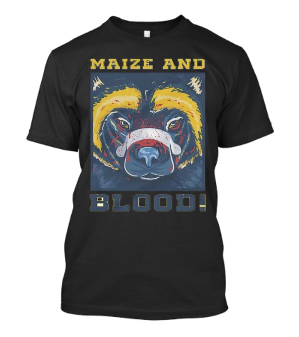 Maize And Blood Michigan Wolverines Bear T-Shirt
