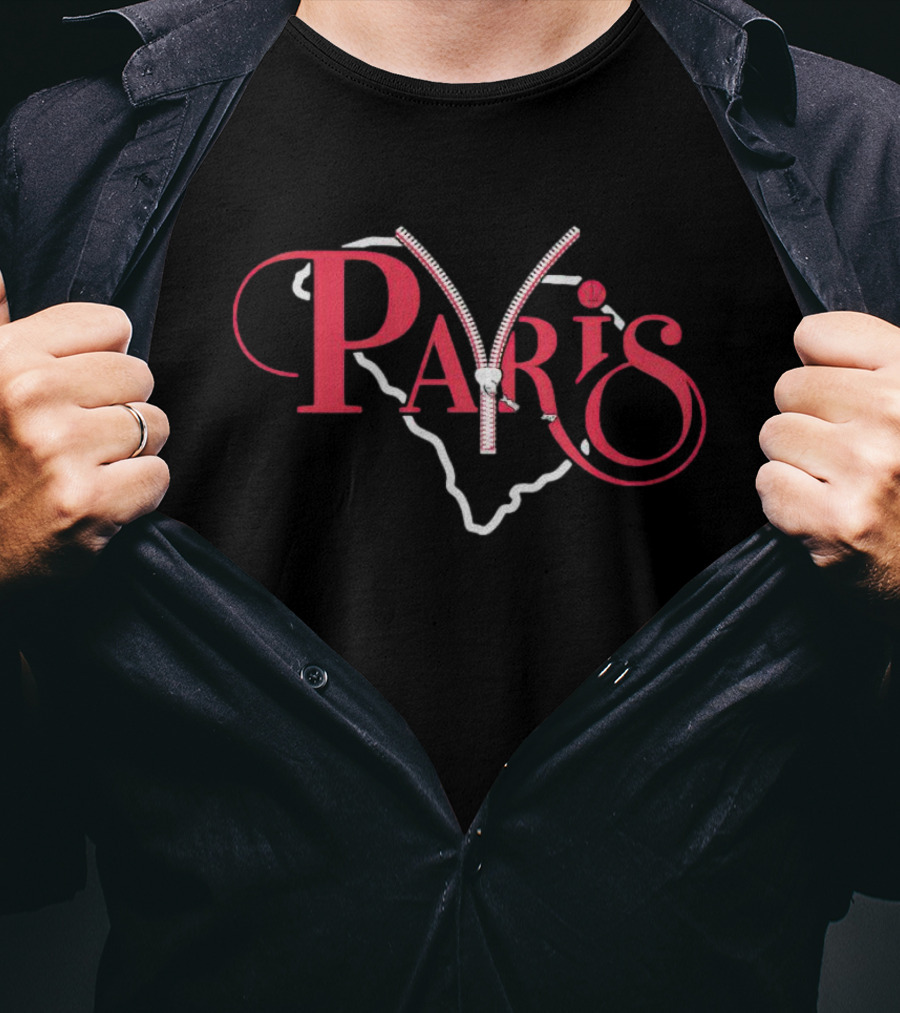 Paris South Carolina Map Zipper T-Shirt