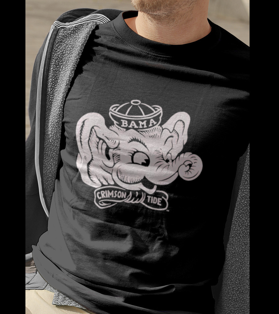 Bama Crimson Tide Big Al Vintage Retro T-Shirt