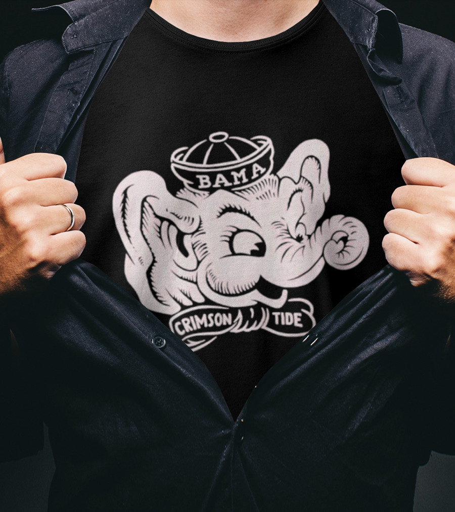 Bama Crimson Tide Big Al Vintage Retro T-Shirt
