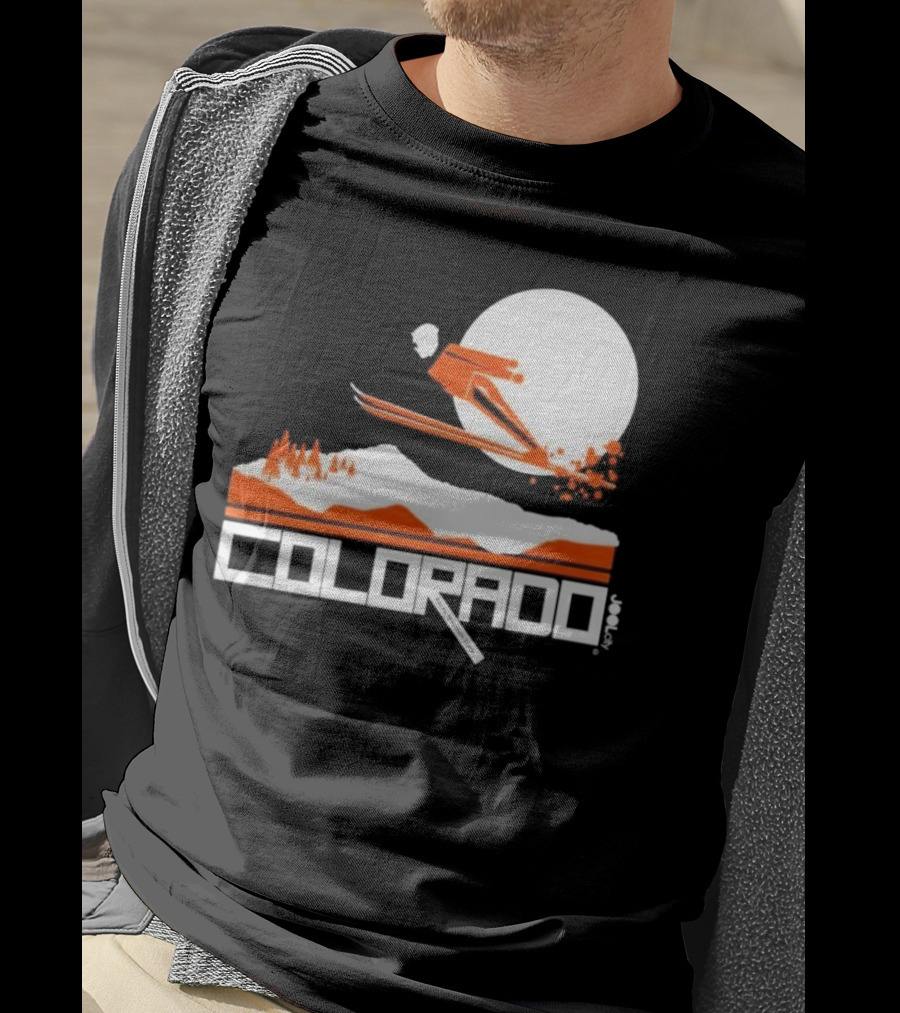 Colorado Skiing Adventure Under Full Moon T-Shirt