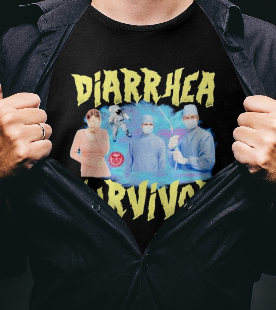 Diarrhea Survivor Funny Medical Humor With Doctors And Patient T-Shirt