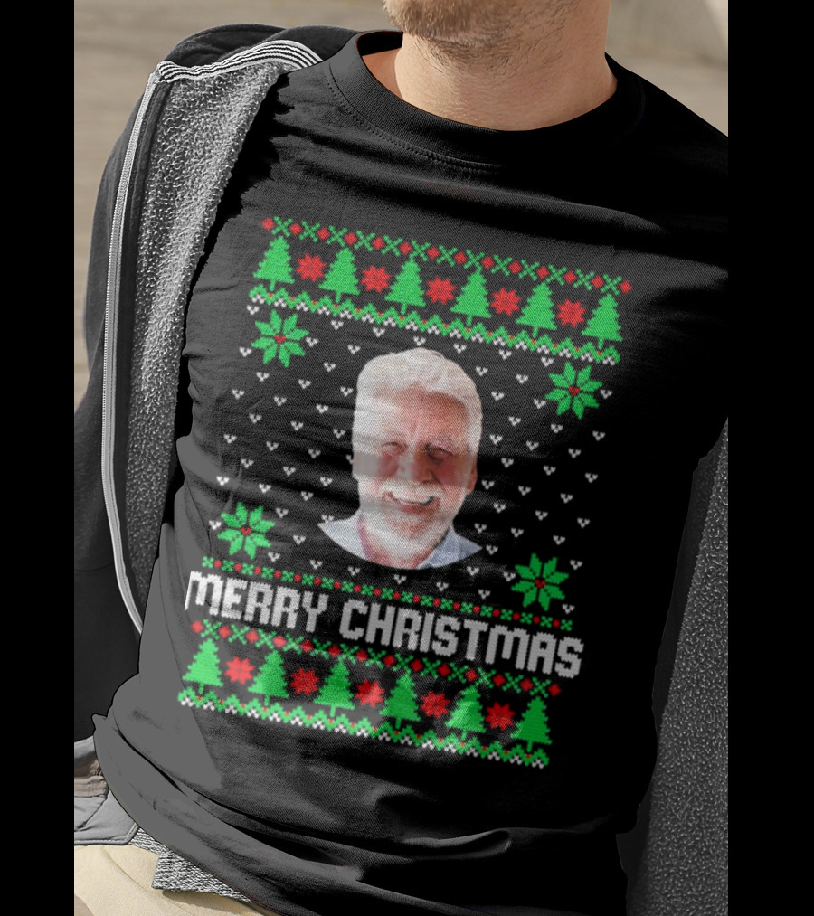 Merry Christmas Personalized Family Photo Face T-Shirt