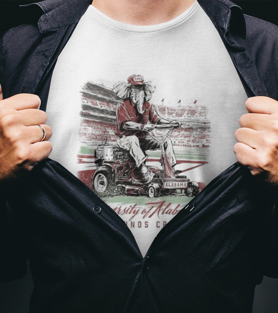 University Of Alabama Grounds Crew Elephant Stadium Mowing T-Shirt