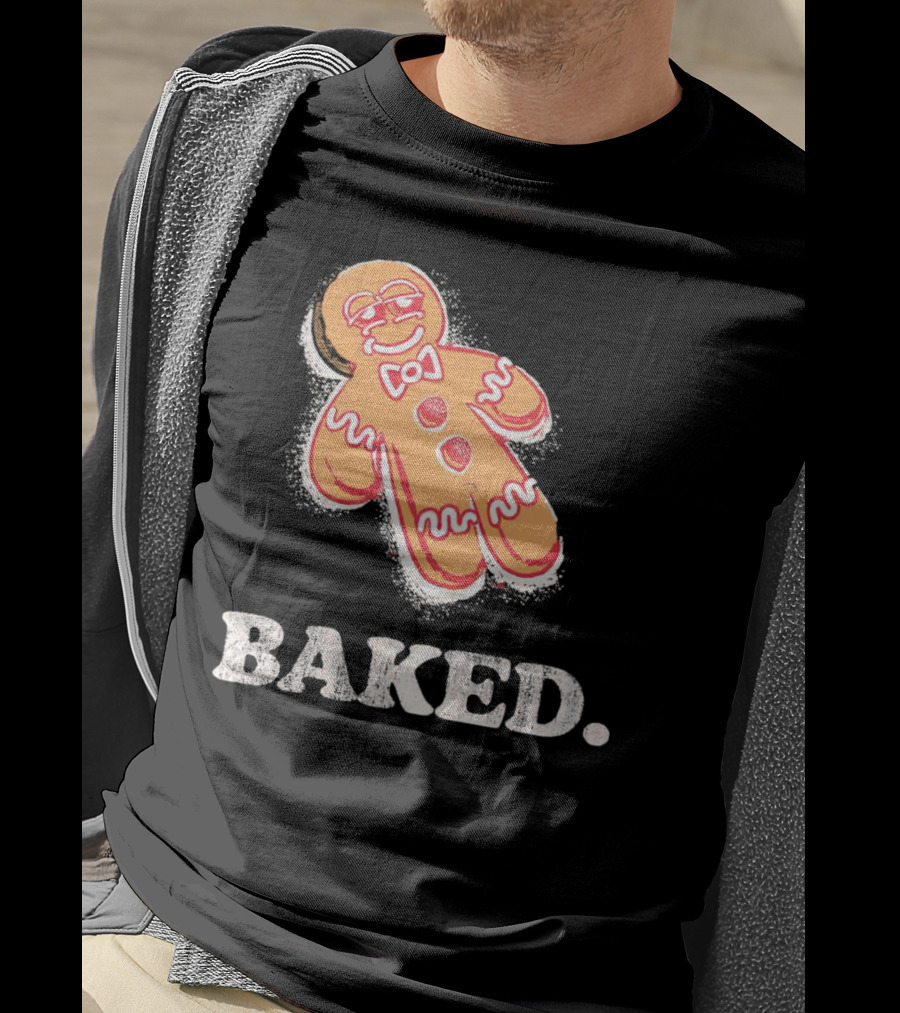 Baked Gingerbread Christmas Cookie Humor T-Shirt