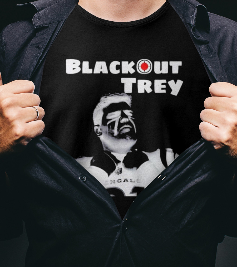 Blackout Trey Cincinnati Bengals 91 T-Shirt