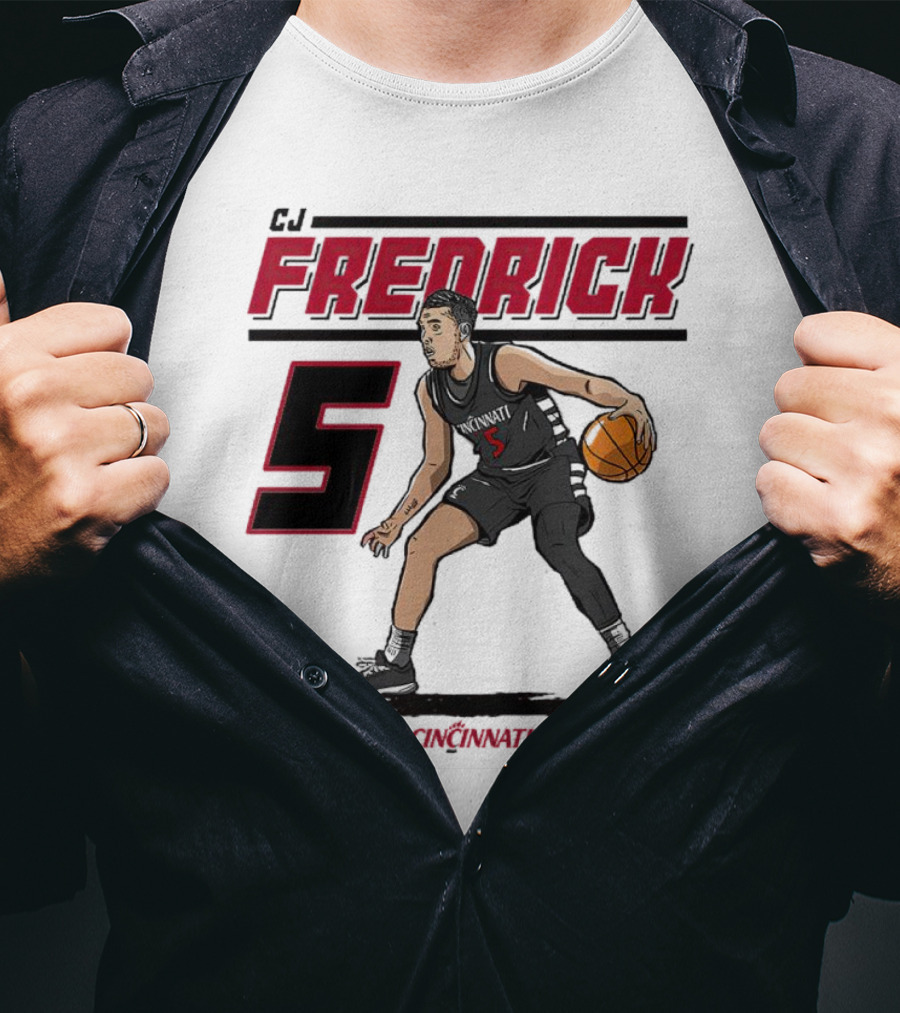 CJ Fredrick Cincinnati Basketball Number 5_ACTION T-Shirt