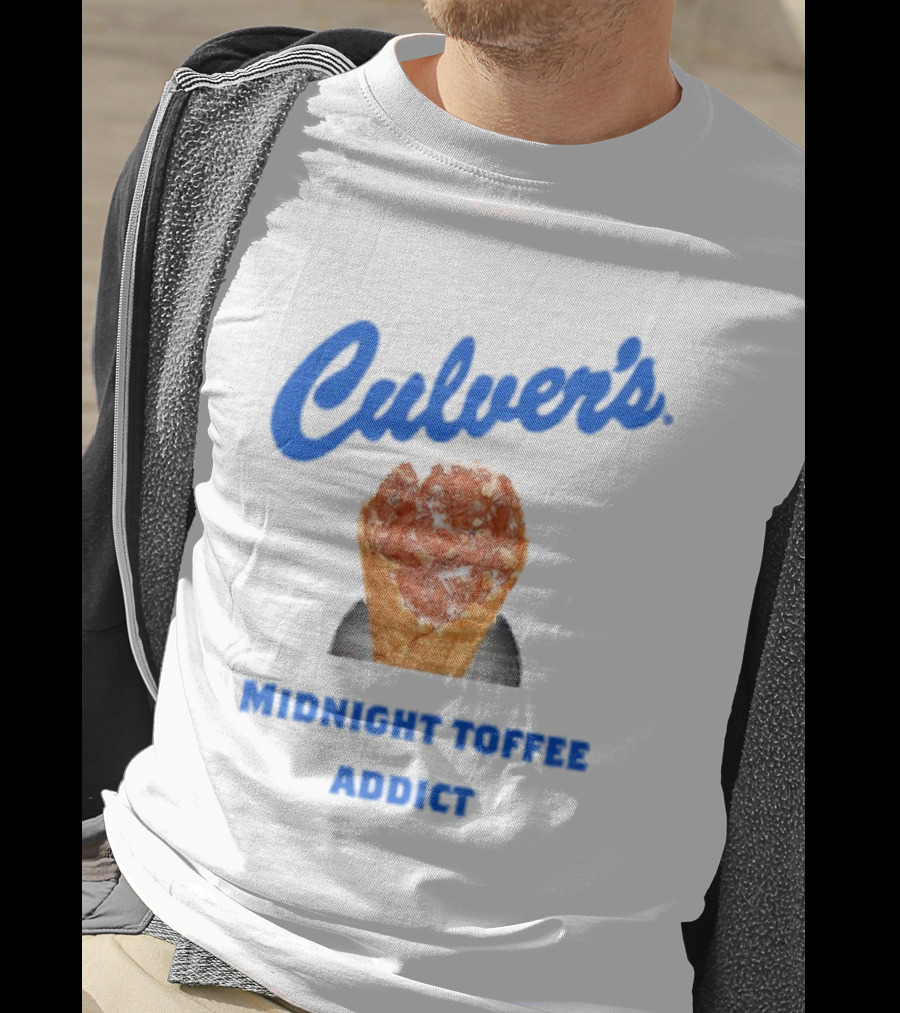 Culver’s Midnight Toffee Addict Ice Cream Cone Fan Favorite T-Shirt