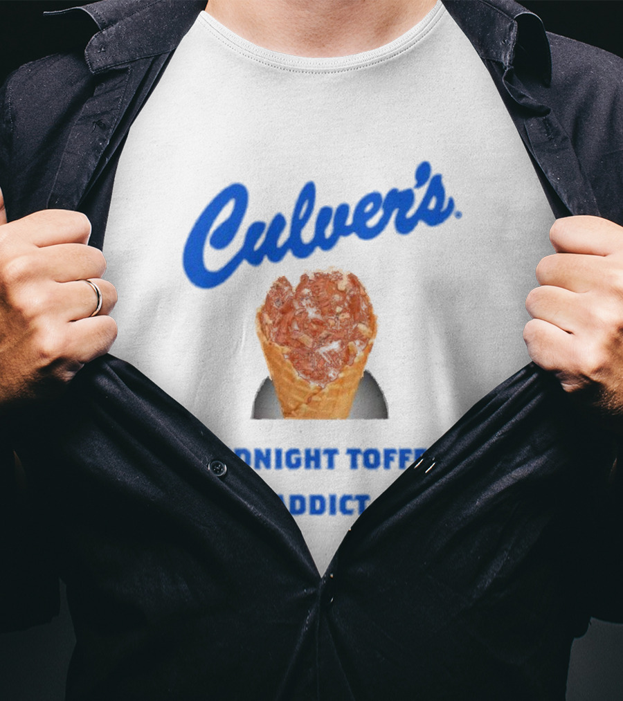 Culver’s Midnight Toffee Addict Ice Cream Cone Fan Favorite T-Shirt