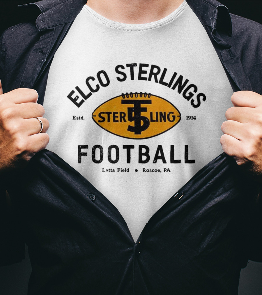 Elco Sterlings Football Latta Field Roscoe PA Est 1914 T-Shirt