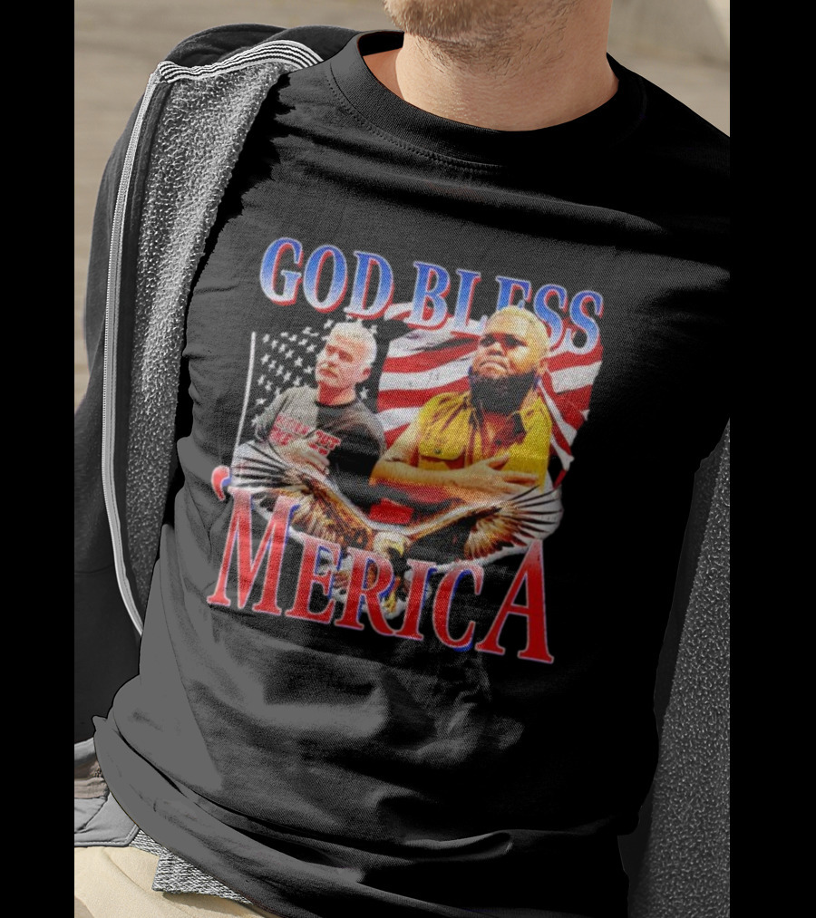 GOD BLESS ‘MERICA Vintage American Flag And Bald Eagle T-Shirt