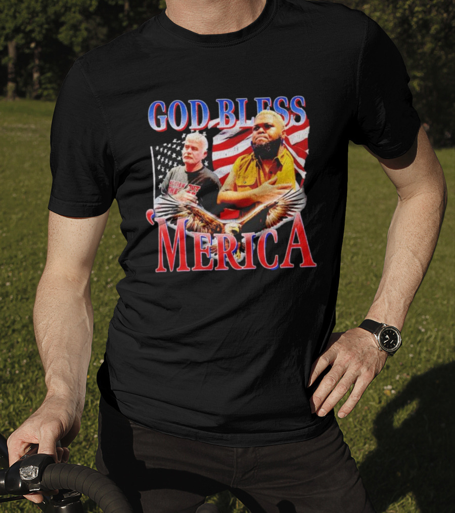 GOD BLESS ‘MERICA Vintage American Flag And Bald Eagle T-Shirt