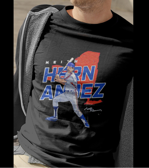 Keith Hernandez New York Player Signature Map T-Shirt