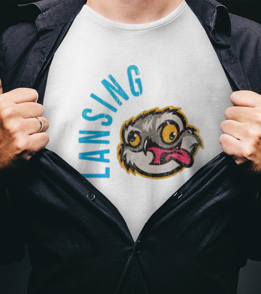 Lansing Baseball Club Owl Mascot T-Shirt
