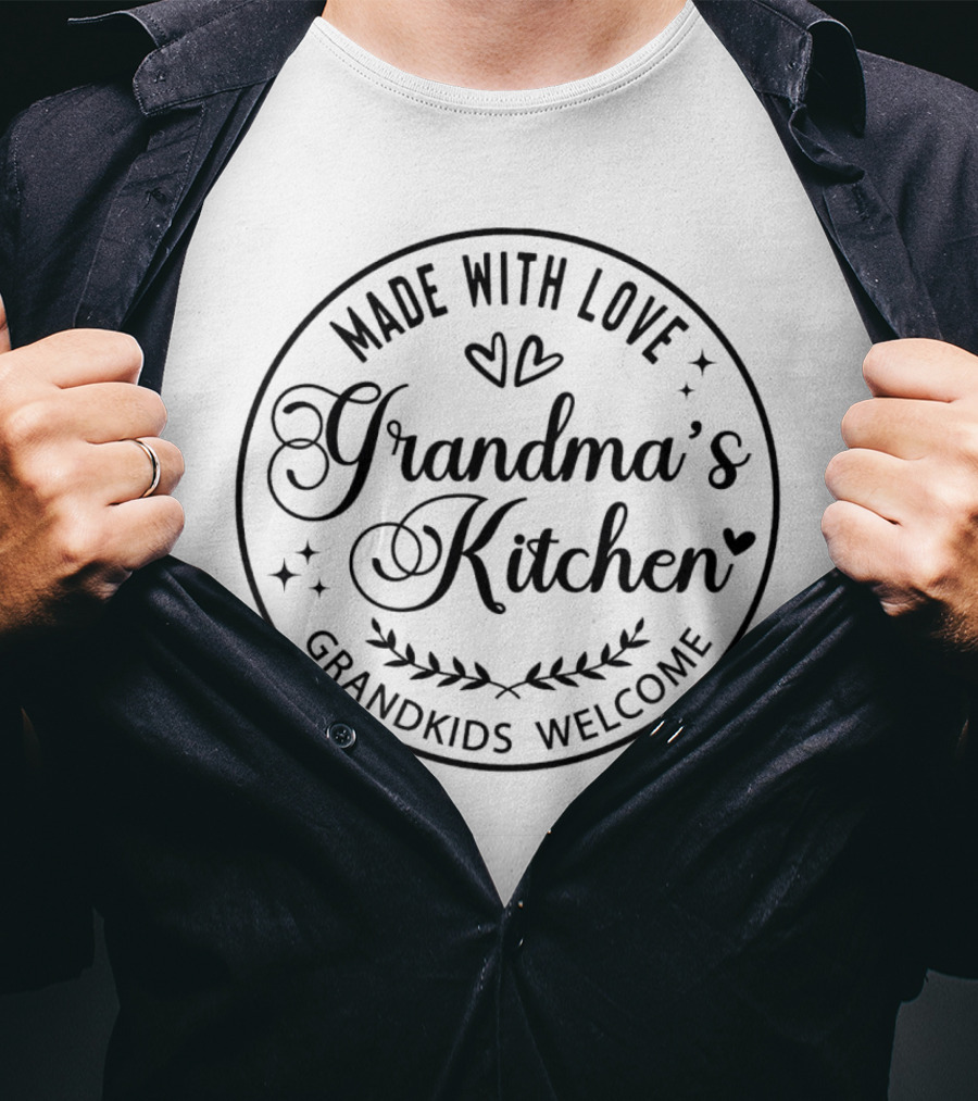 Made With Love Grandma’s Kitchen Grandkids Welcome T-Shirt