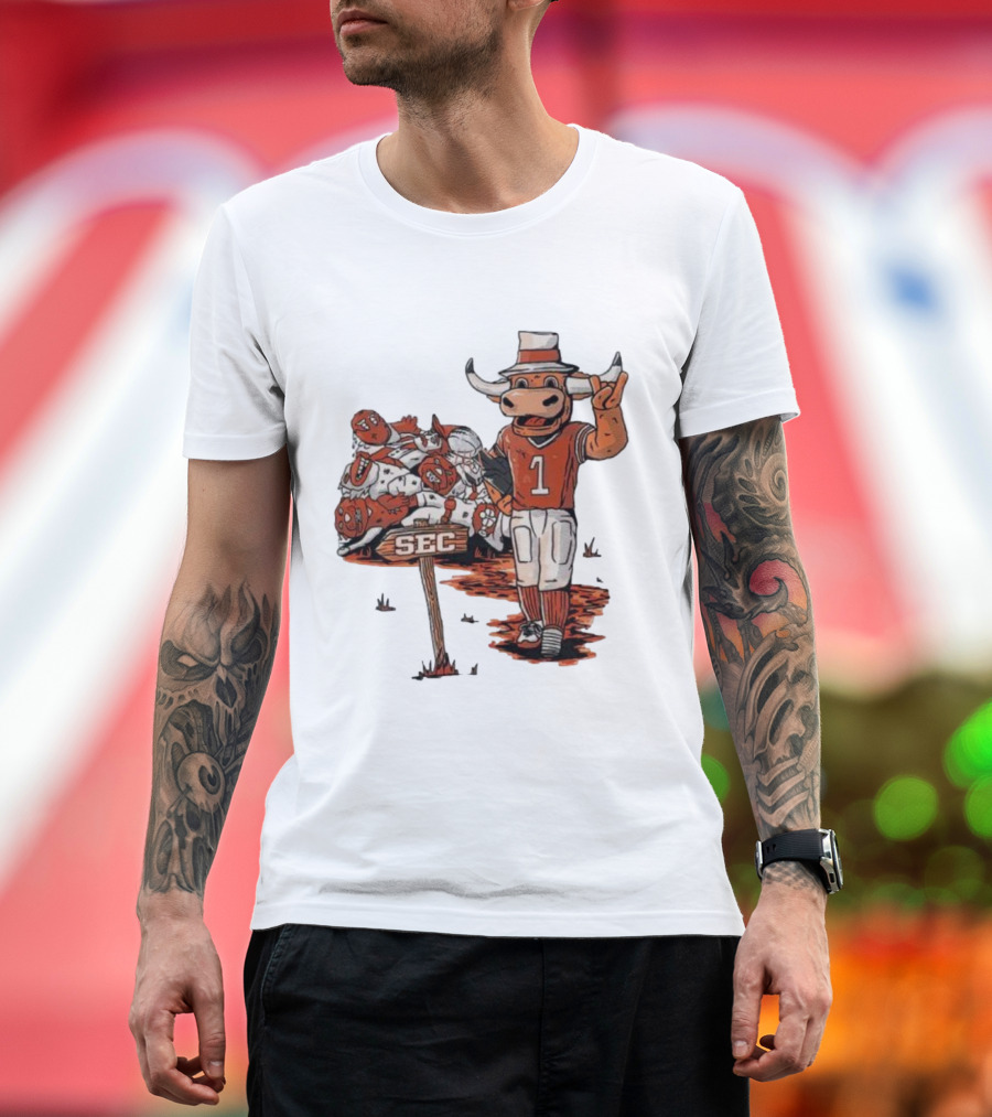 Texas Longhorns Mascot Celebrating SEC Victory T-Shirt