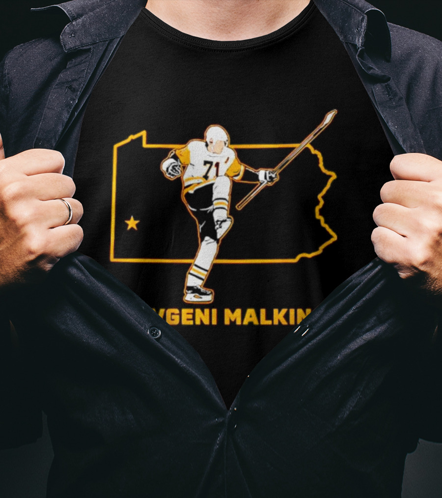 Evgeni Malkin 71 Pennsylvania State Hockey Star T-Shirt