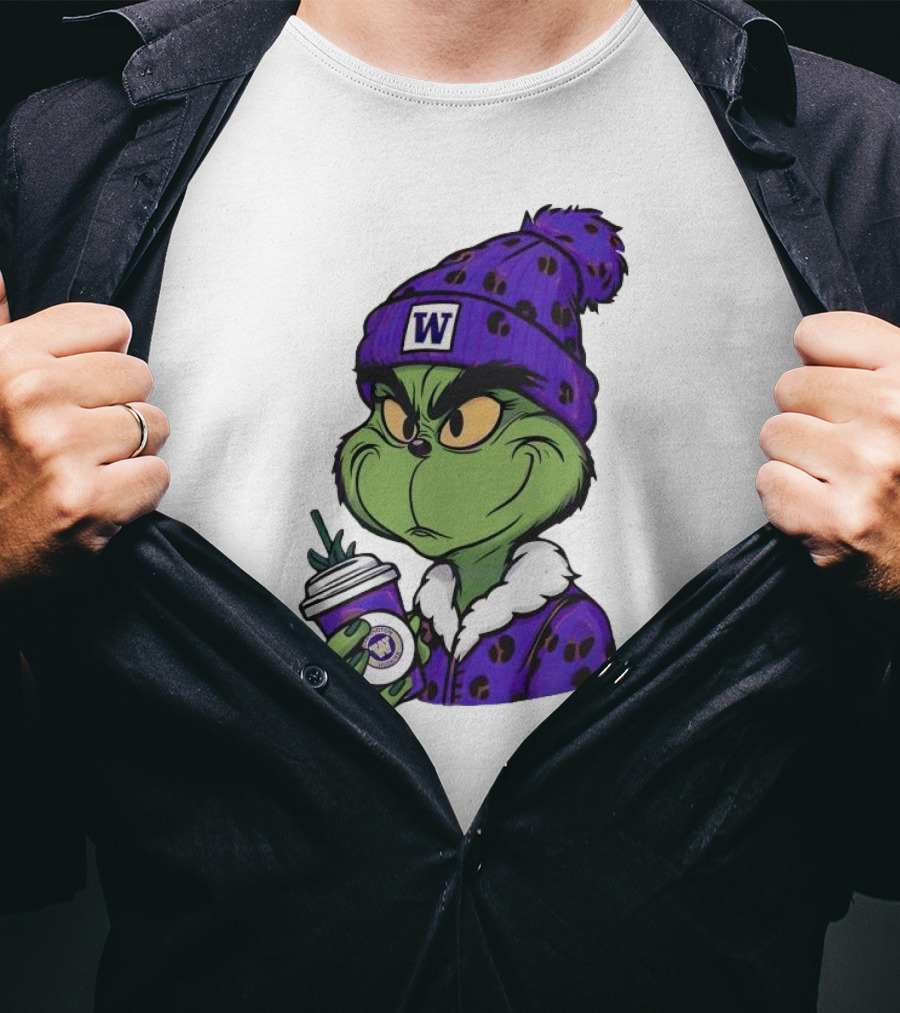 Grinch Boujee W Washington Huskies Coffee T-Shirt