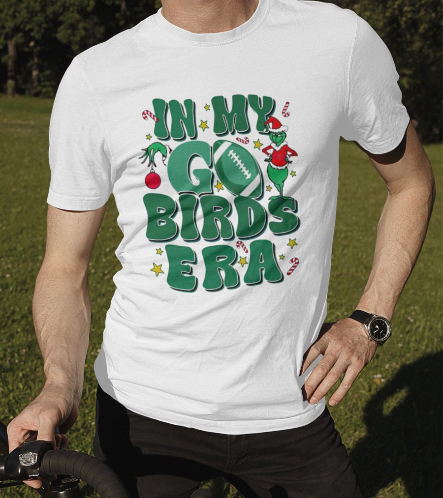 Grinch Go Birds Era Philadelphia Eagles Christmas T-Shirt