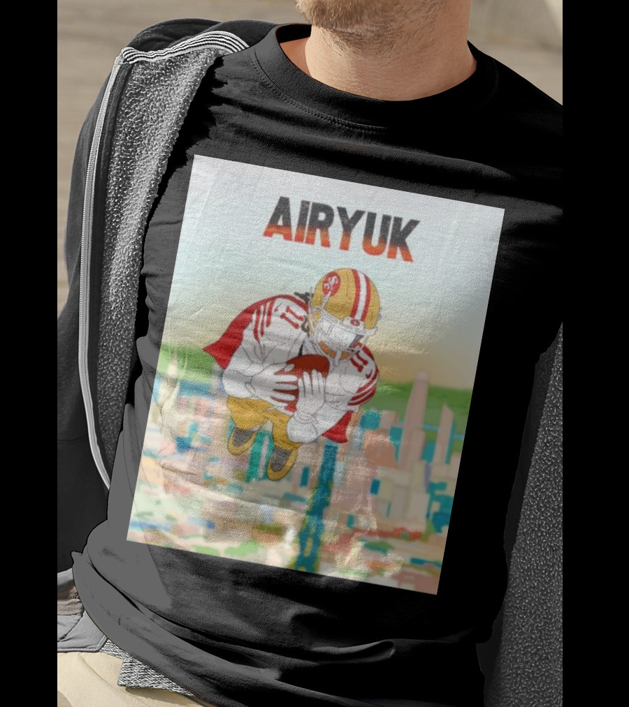 Rita Oak Airyuk San Francisco Football Player Skyline Catching Ball T-Shirt