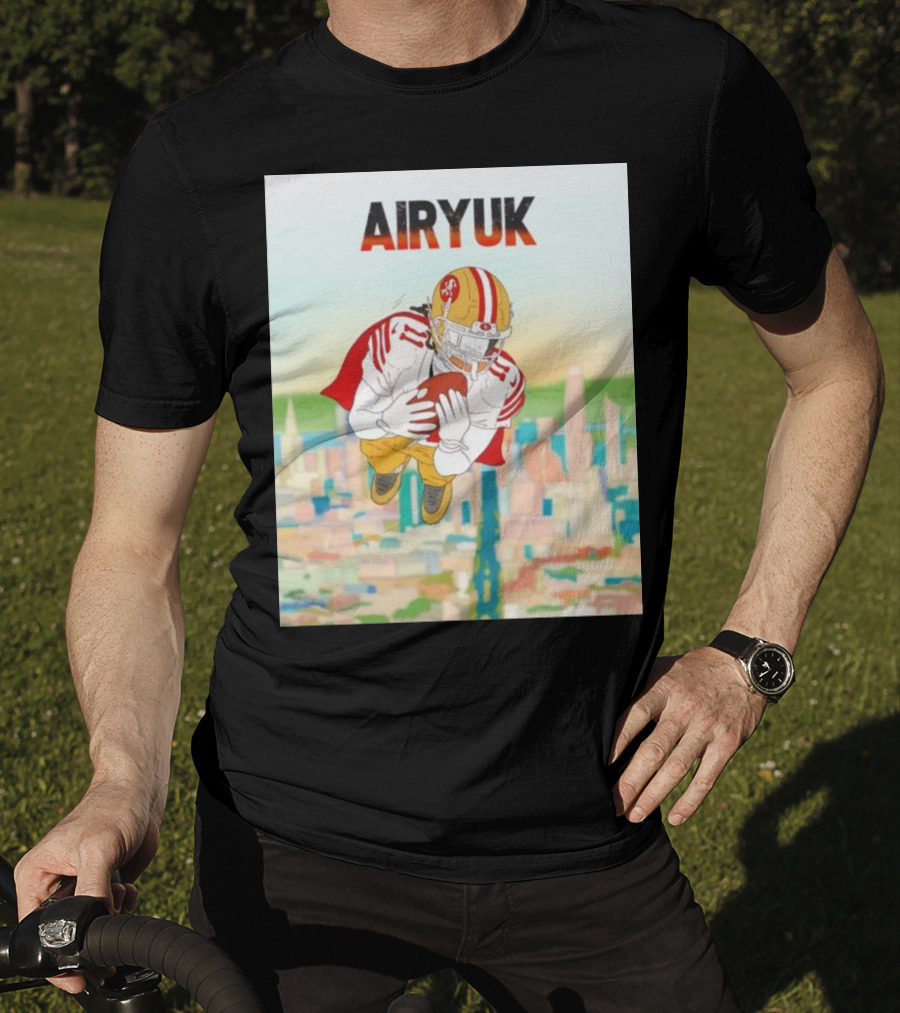 Rita Oak Airyuk San Francisco Football Player Skyline Catching Ball T-Shirt