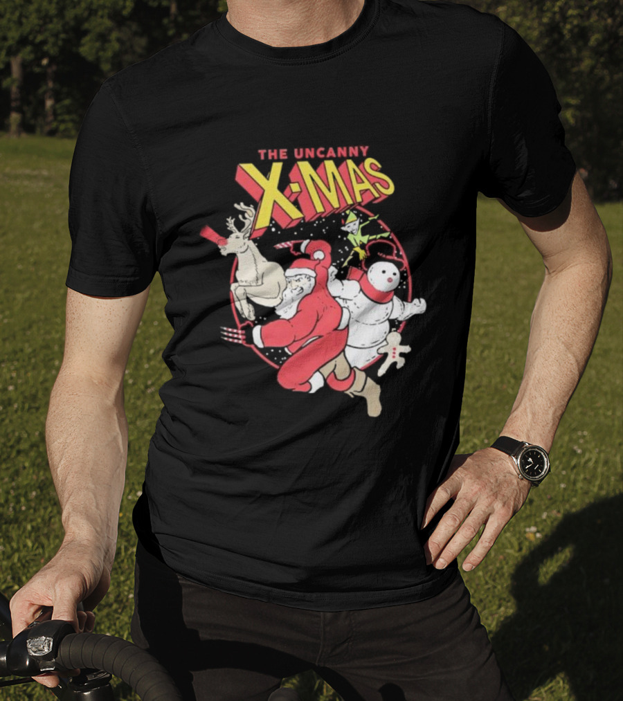 The Uncanny X-Mas Santa Snowman Reindeer Comic T-Shirt