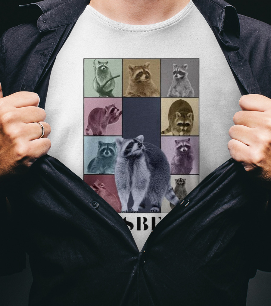 Wasbeer Raccoon Collage The Eras Tour T-Shirt