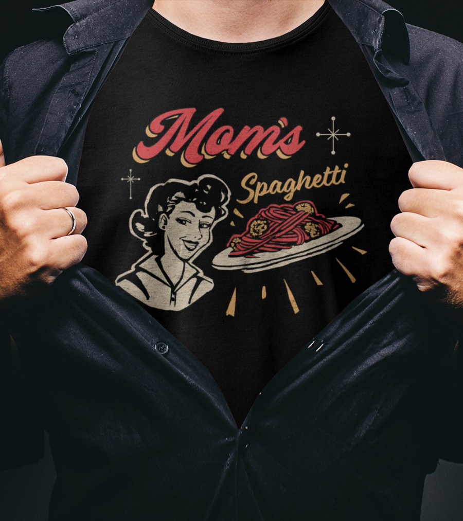 Mom’s Spaghetti Retro Diner Style Vintage T-Shirt