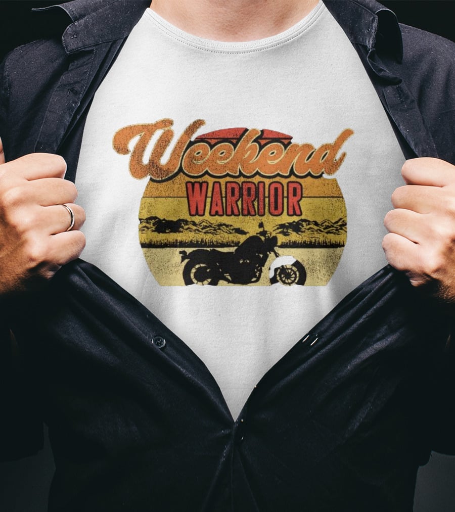 Weekend Warrior Motorbike Vintage Adventure T-Shirt