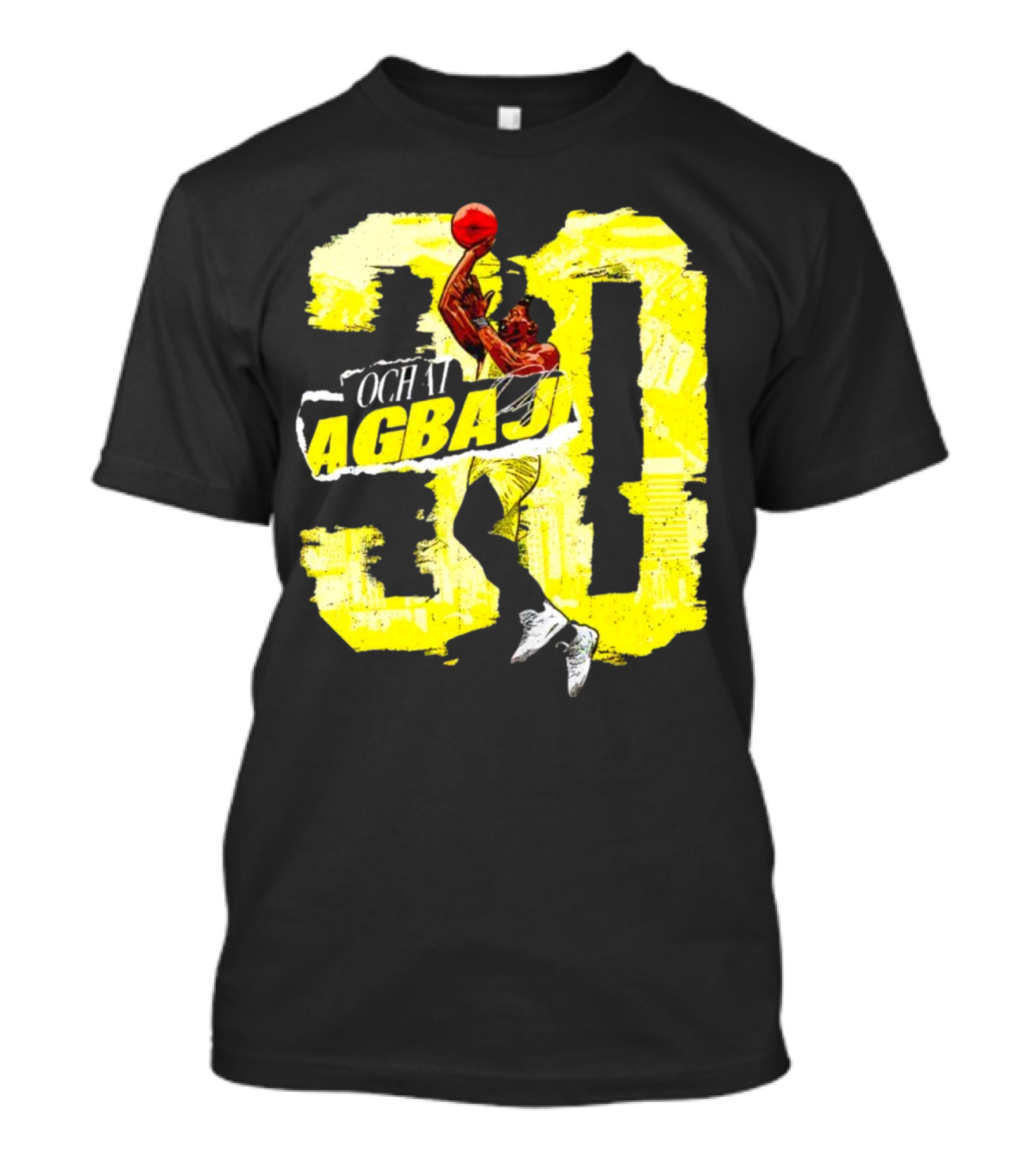 Ochai Agbaji 30 Utah Rough Basketball Dunk WHT Football T-Shirt