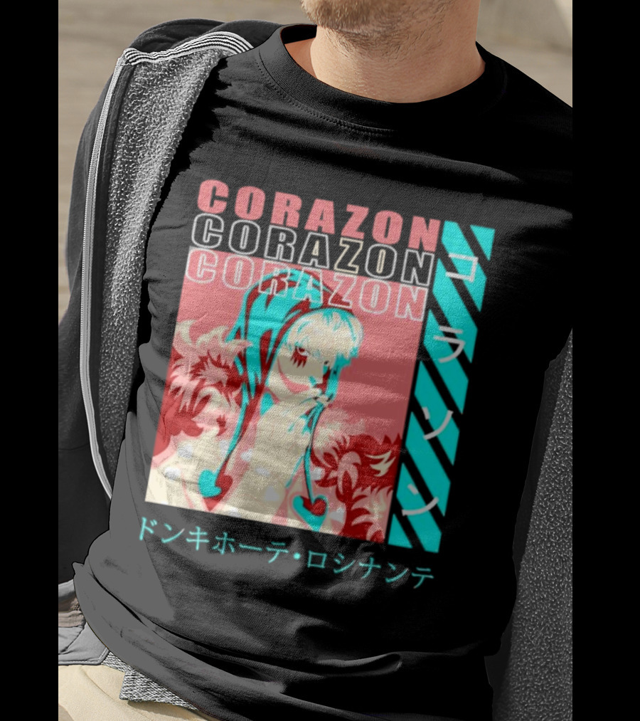 Corazon Donquixote Rosinante One Piece Manga Character T-Shirt