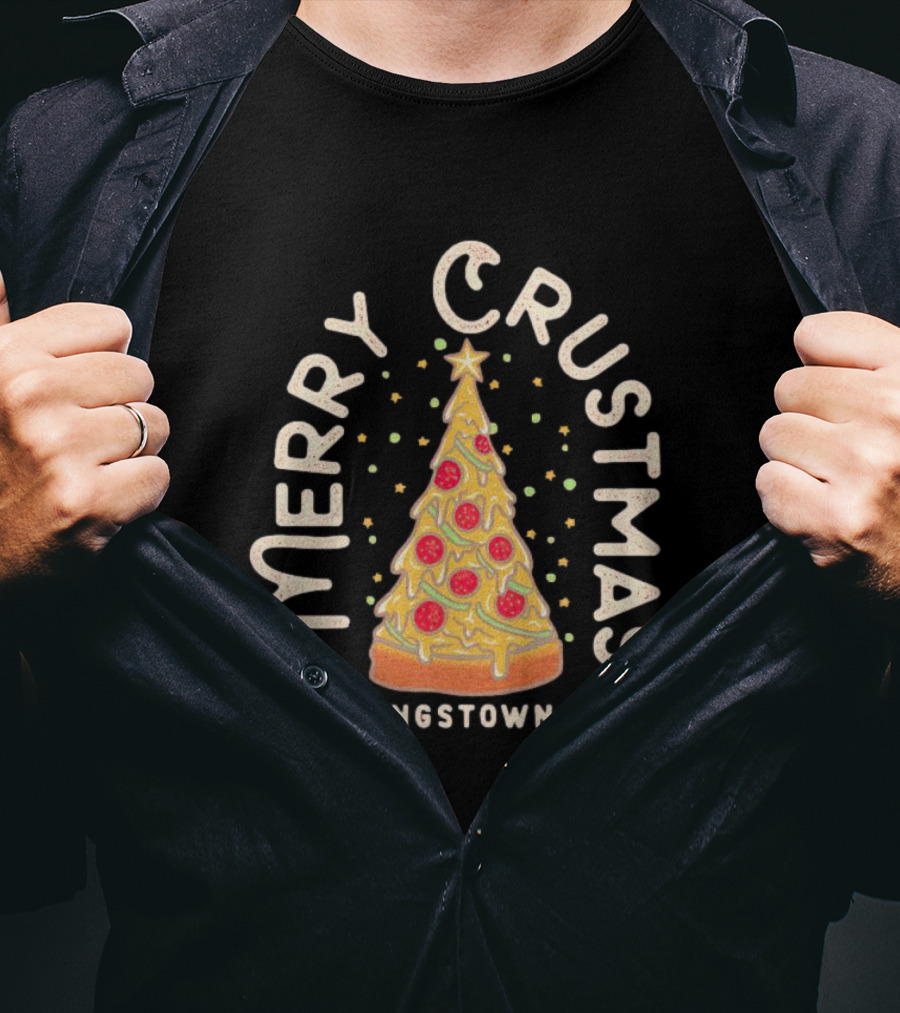 Merry Crustmas Youngstown OH Pizza Christmas T-Shirt