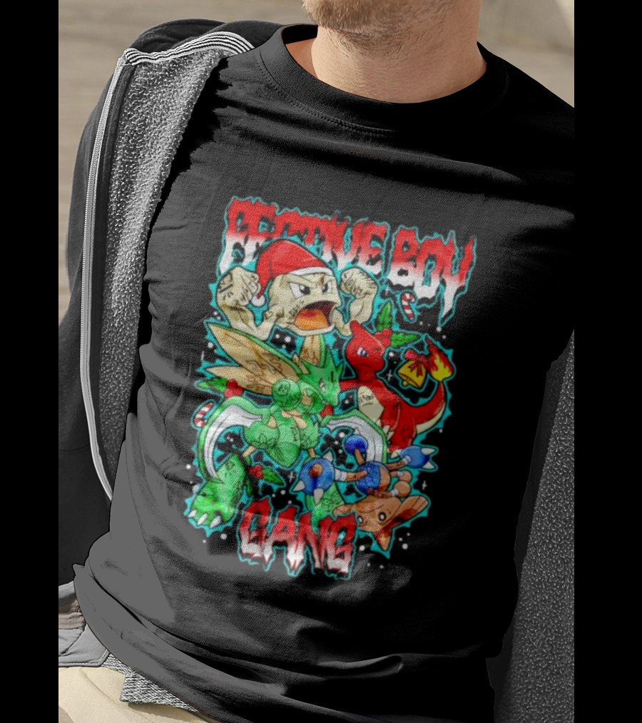 Festive Boy Gang Pokemon Holiday Mashup T-Shirt