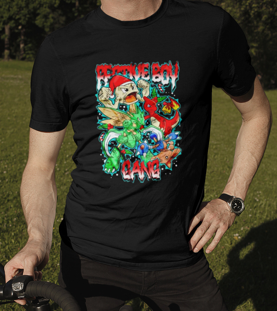 Festive Boy Gang Pokemon Holiday Mashup T-Shirt