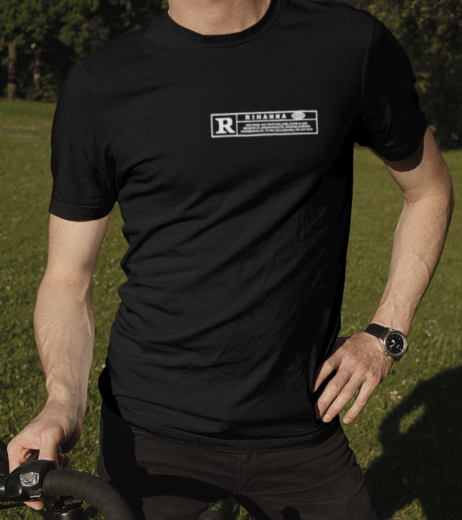 Rihanna Rated R Parental Advisory Label T-Shirt
