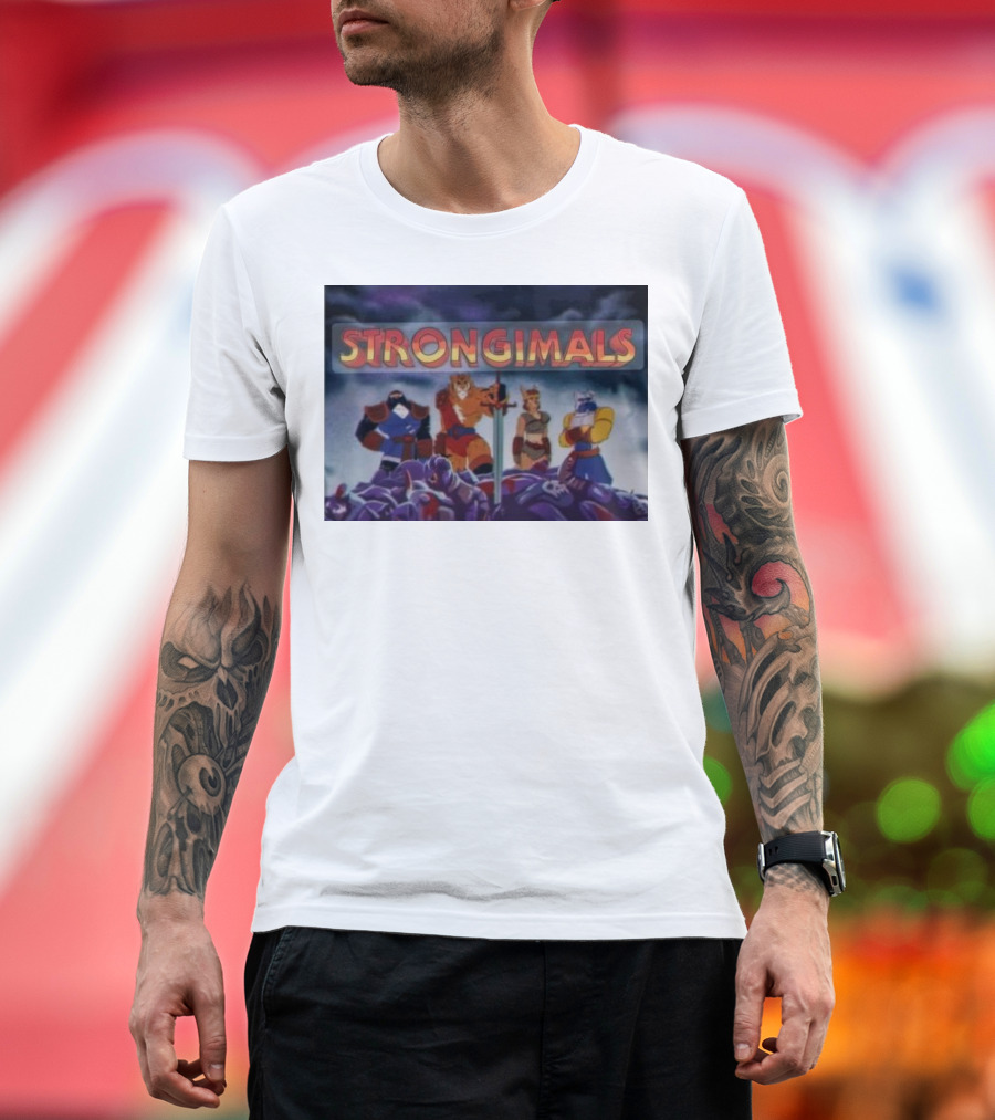 Strongimals Cartoon Warriors Assemble T-Shirt