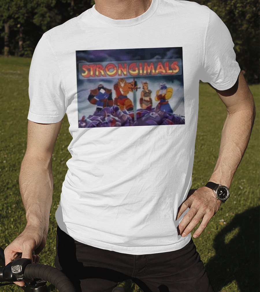 Strongimals Cartoon Warriors Assemble T-Shirt