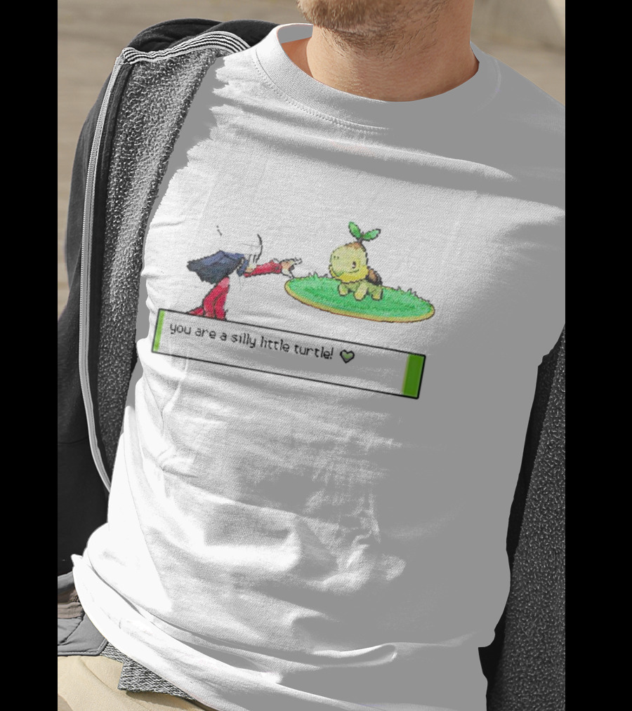 You Are A Silly Little Turtle Retro Pixel Art Showdown T-Shirt